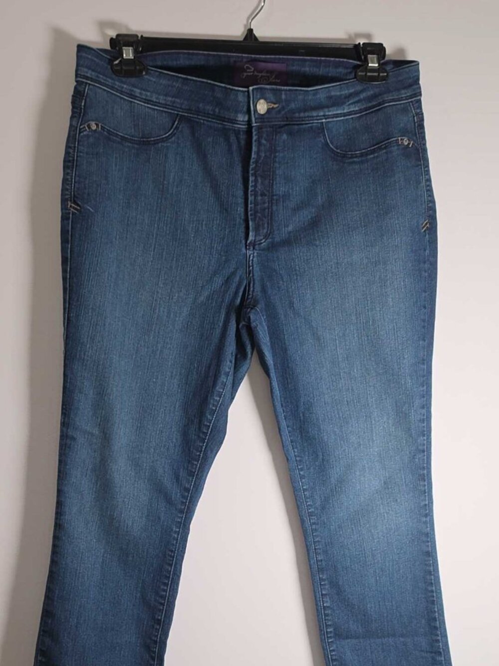Not Your Daughter's Jeans Pete Straight Leg Women 14P, Blue Stretch, Zip Fly